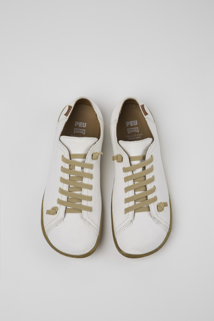 Camper Peu - Zapatos blancos de piel para mujer.