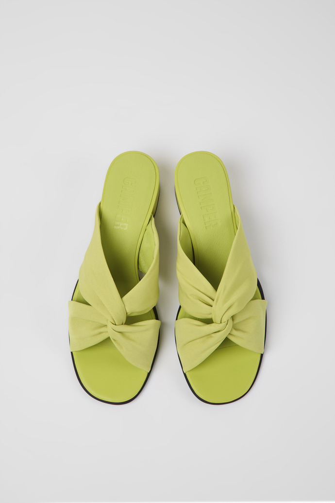Camper Katie - Sandalias verdes de tela para mujer
