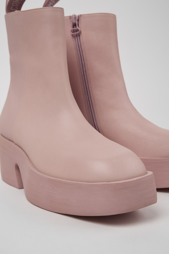 Camper Billie - Botas rosas de piel para mujer