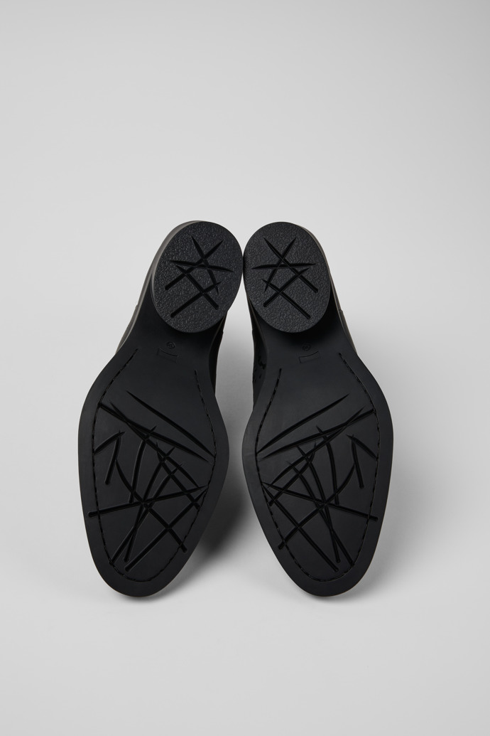 Camper Bonnie - Botines grises y negros de piel para mujer