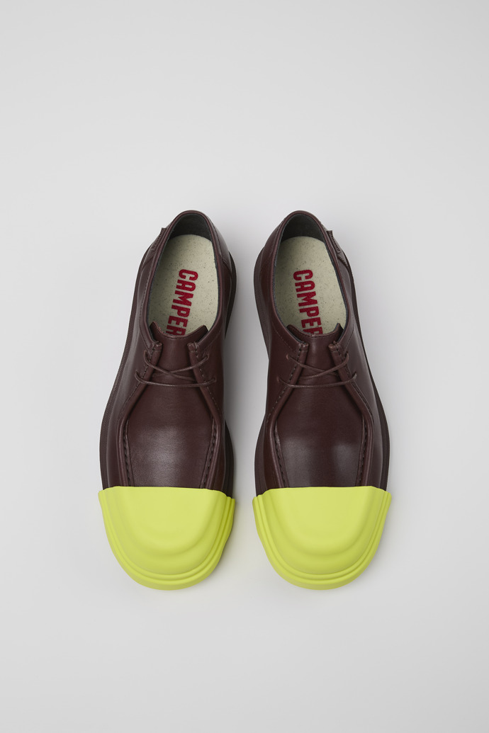 Camper Junction - Zapatos de piel burdeos para hombre