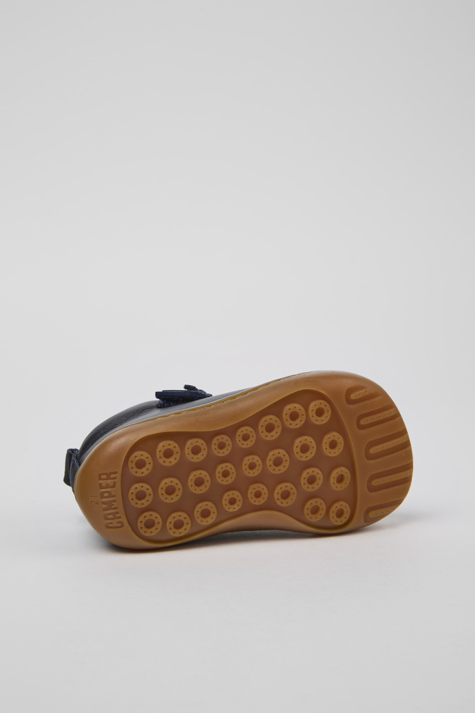 Camper Peu - Botines azules de piel para niño.
