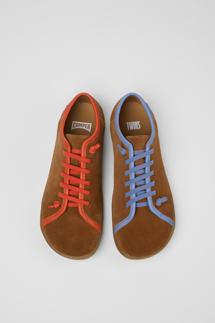 Camper Twins - Zapatilla multicolor para hombre de piel y ante.