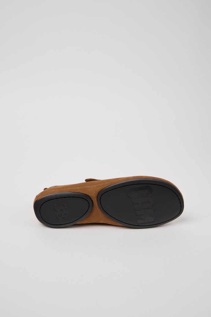 Camper Right Nina - Zapatos de piel nobuk marrón para mujer.