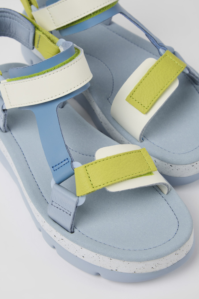 Camper Oruga Up - Sandalias de piel coloridas para mujer