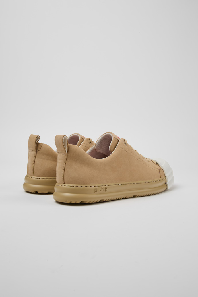 Camper Junction Runner - Zapatillas beige de piel nobuk para hombre.
