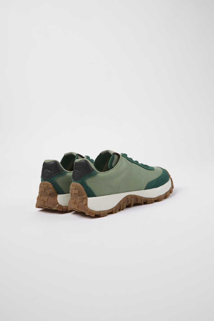 Camper Drift Trail - Zapatilla infantil verde de piel y nobuk.