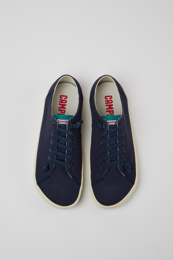 Camper Peu Rambla - Zapatilla azul para hombre de algodón reciclado.