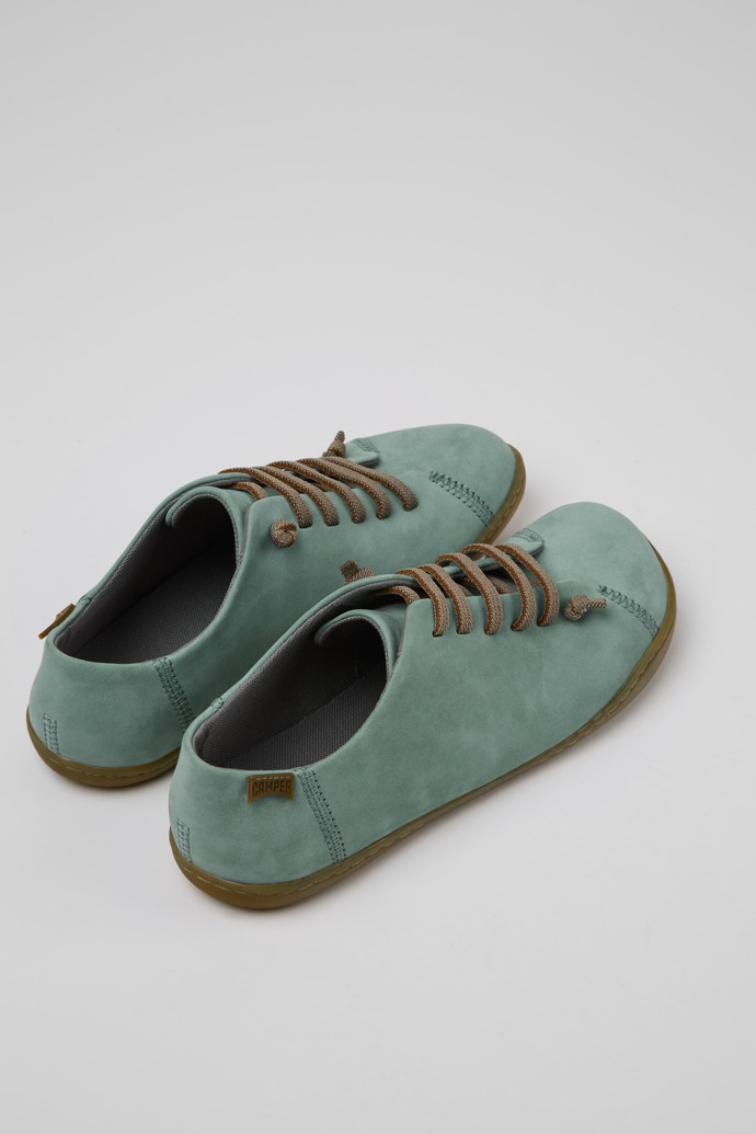 Camper Peu - Zapato verde de piel nobuk para mujer.