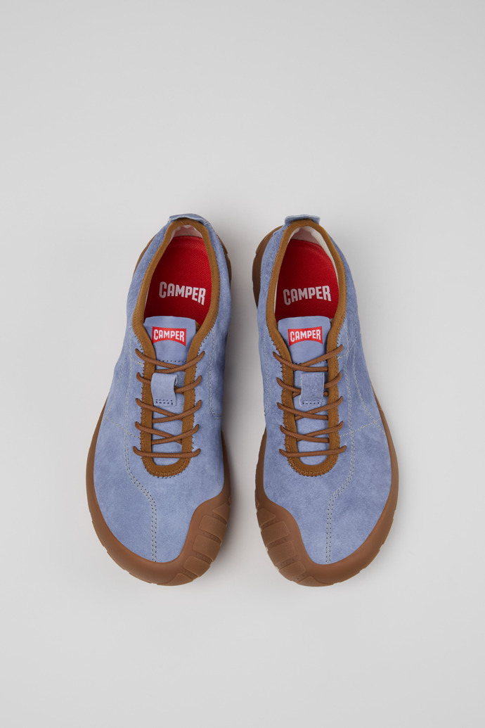 Camper Peu Path - Zapatillas de piel nobuk azules para mujer.