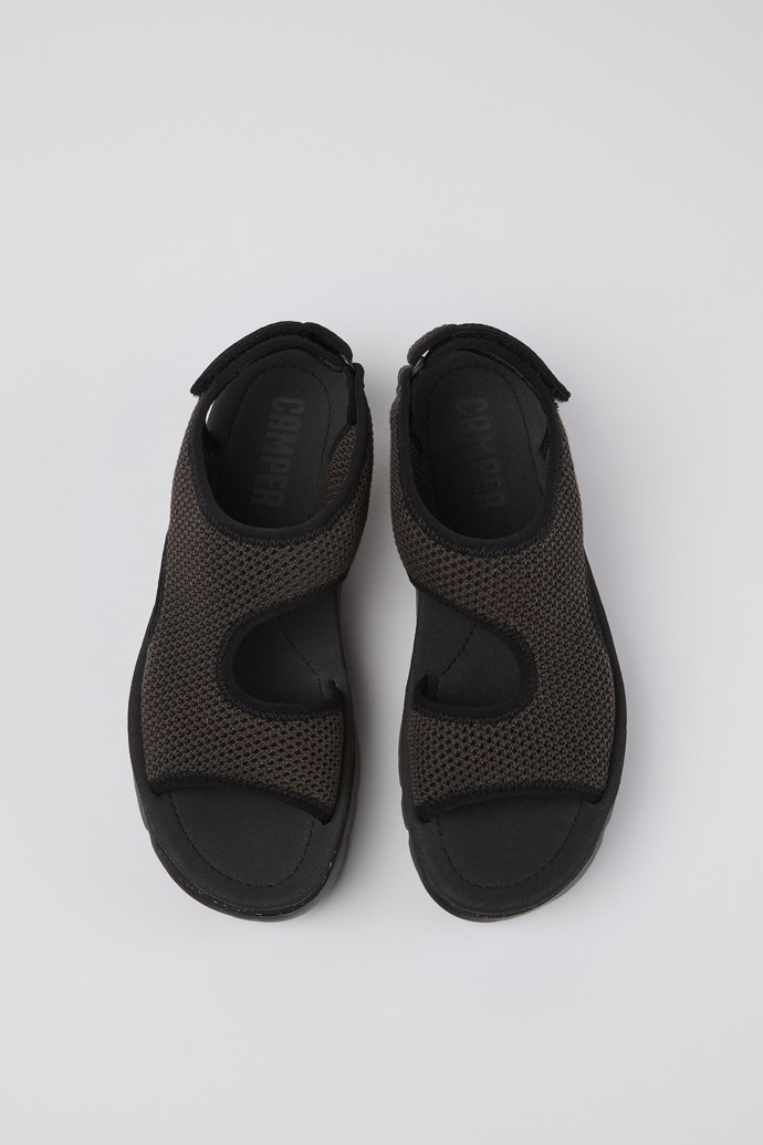 Camper Oruga Up - Sandalias de tela gris para mujer.