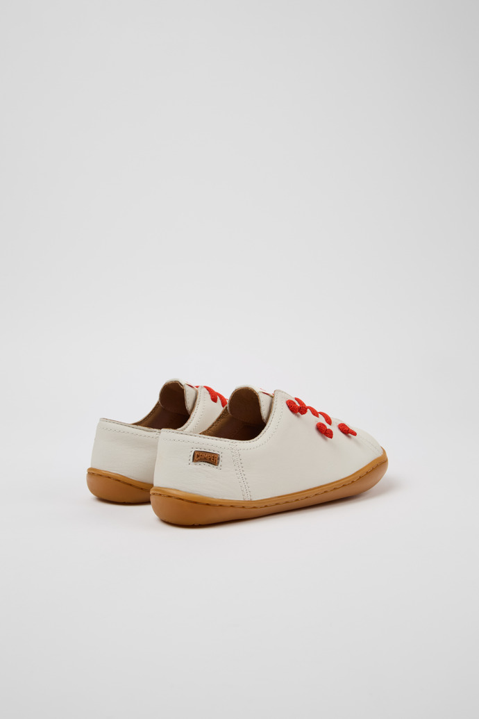 Camper Twins - Zapato infantil de piel blanca.