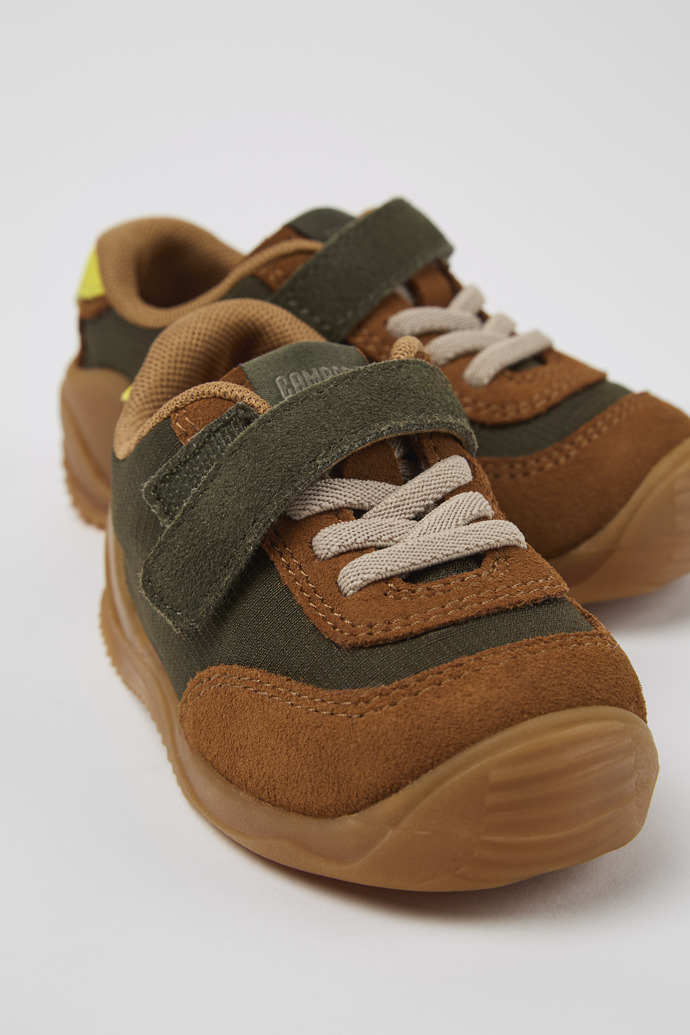 Camper Dadda - Zapatillas deportivas verdes para niños de textil y Piel nobuk