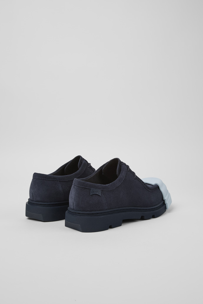 Camper Junction - Zapatos azules de piel nobuk para mujer.