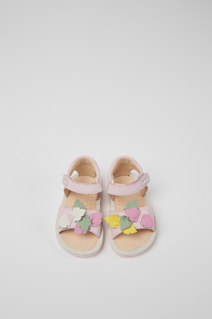 Camper Twins - Sandalia infantil de piel rosa