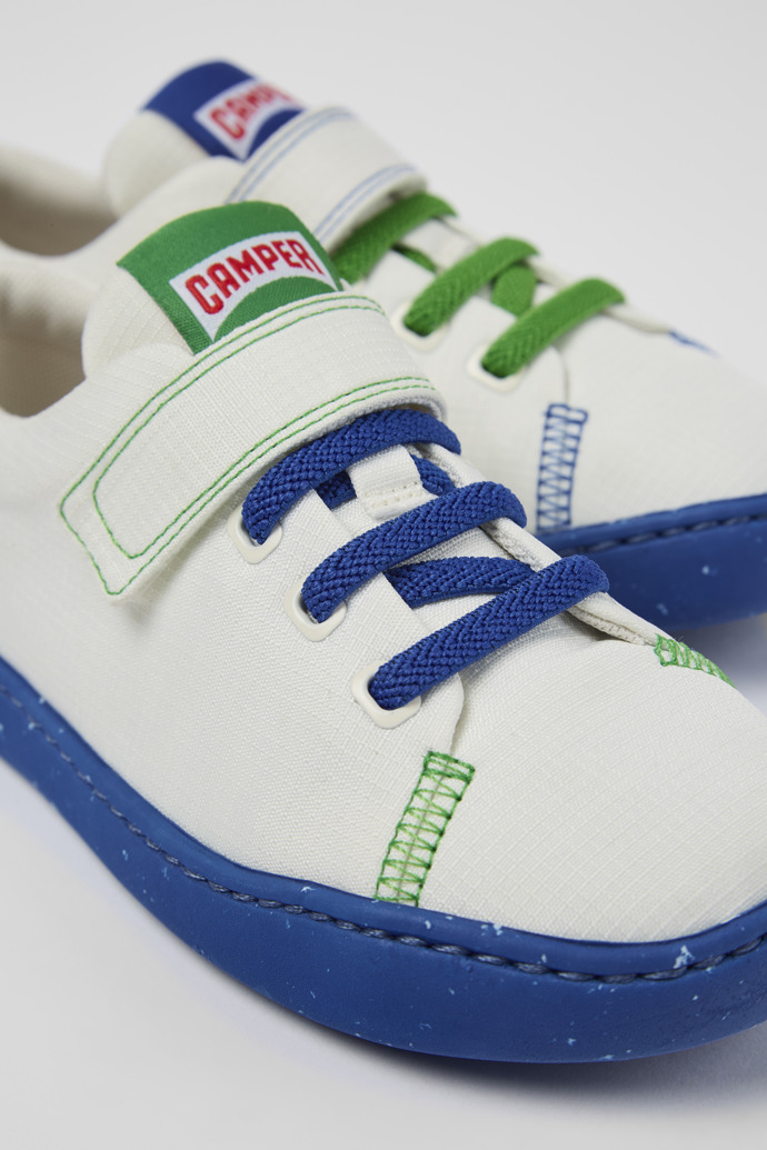 Camper Twins - Zapatillas blancas sin cordones de tela