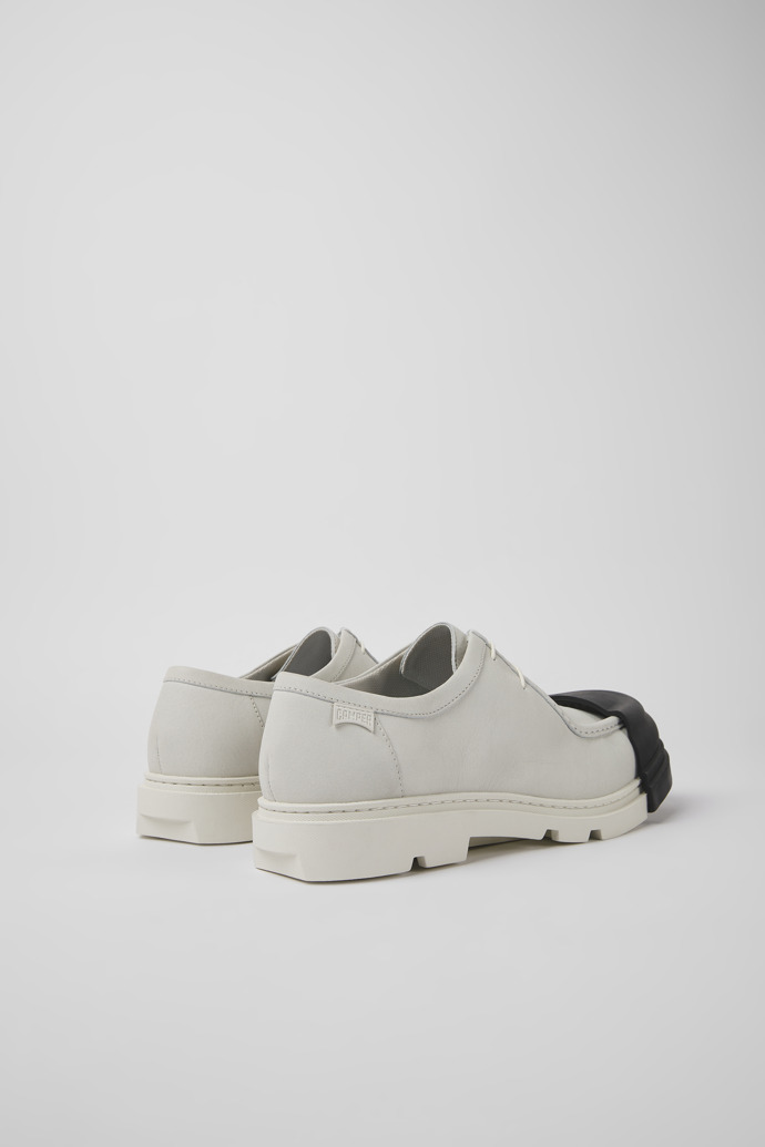 Camper Junction - Zapato blanco para hombre de piel sin teñir