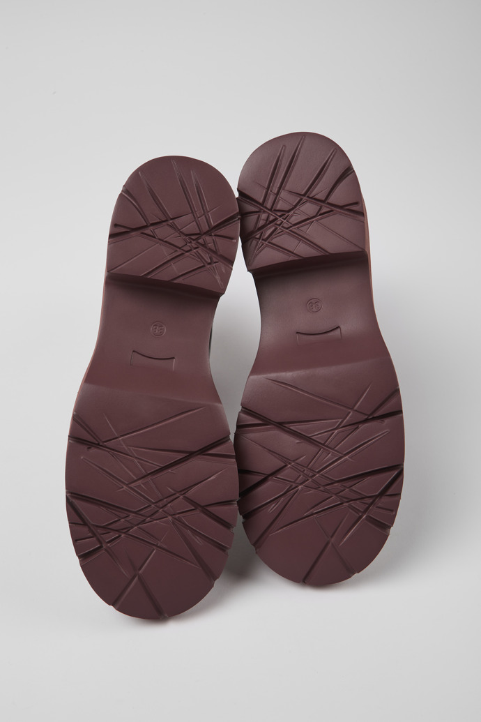 Camper Milah - Botines Chelsea de piel color vino para mujer