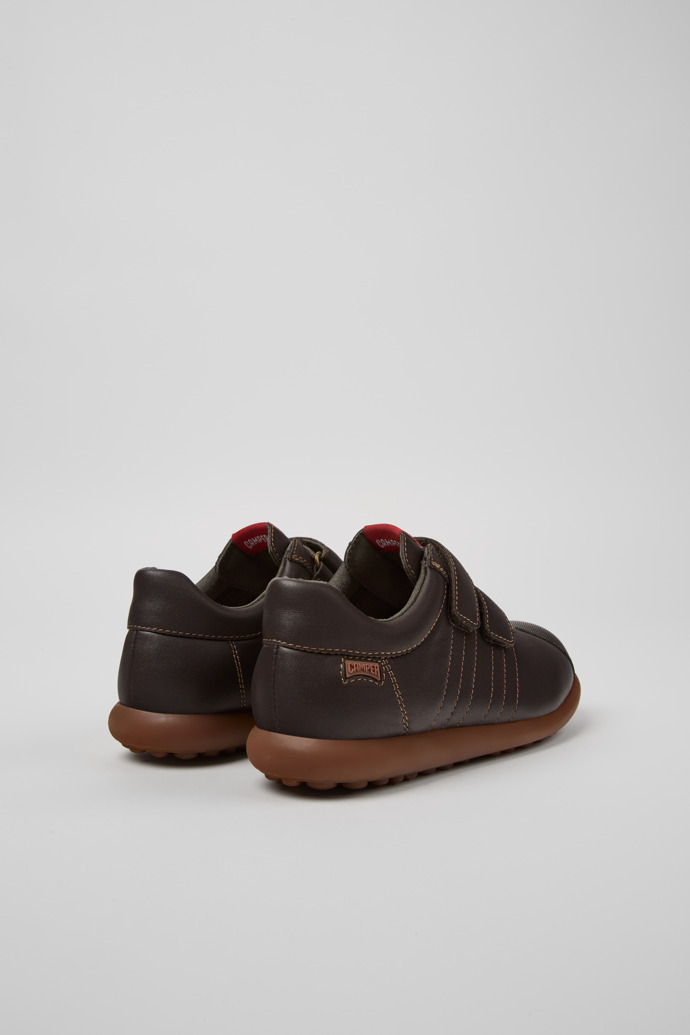 Camper Pelotas - Zapatos marrones de piel y textil para niños.