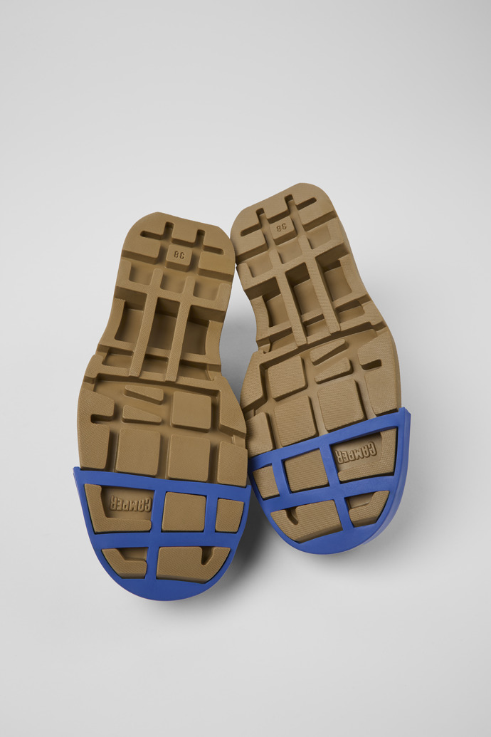 Camper Junction - Zapatos de piel Wallabee marrón para mujer