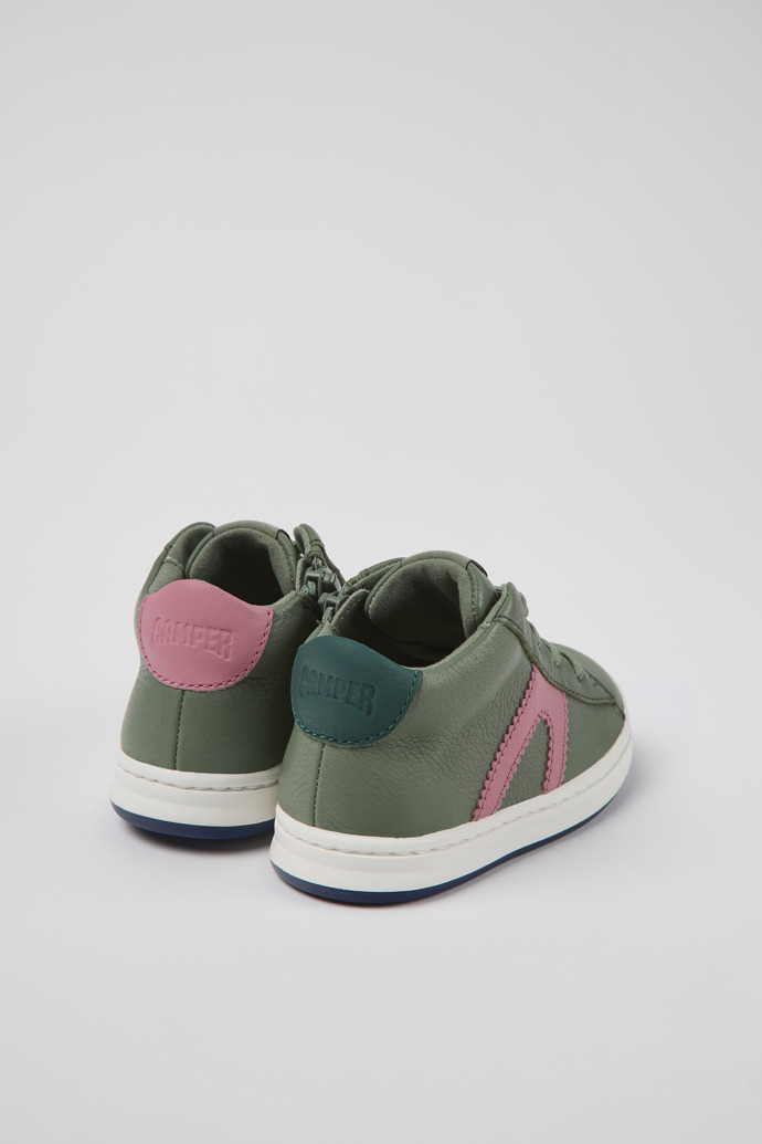 Camper Twins - Zapatillas de piel para niños en verde