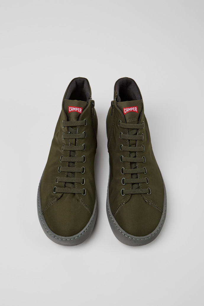 Camper Peu Touring - Zapatillas verdes de caña alta de textil para hombre.