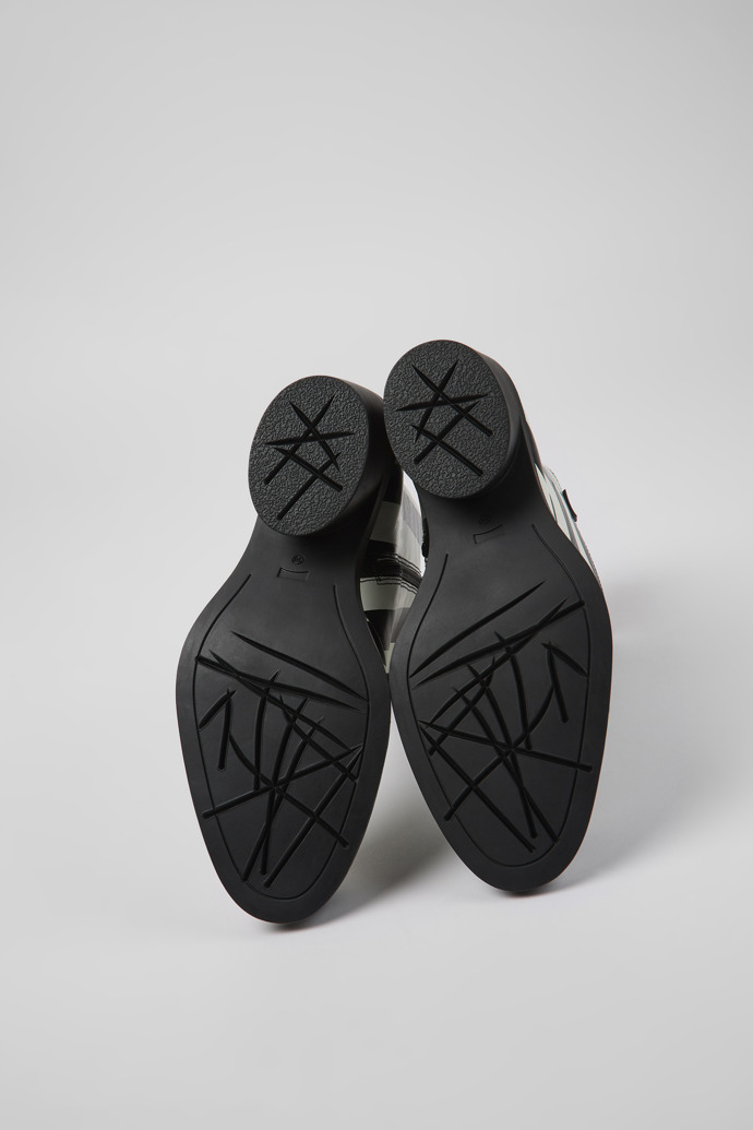 Camper Bonnie - Botas de piel para mujer en blanco y negro.
