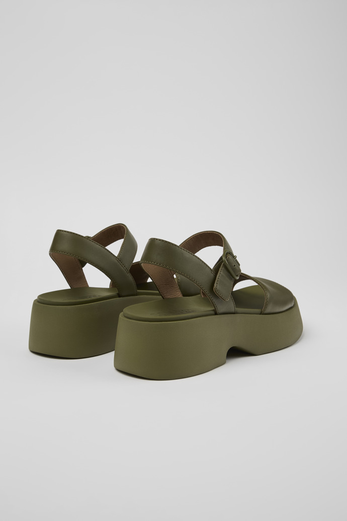 Camper Tasha - Sandalias verdes de piel para mujer