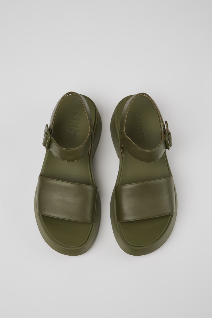 Camper Tasha - Sandalias verdes de piel para mujer