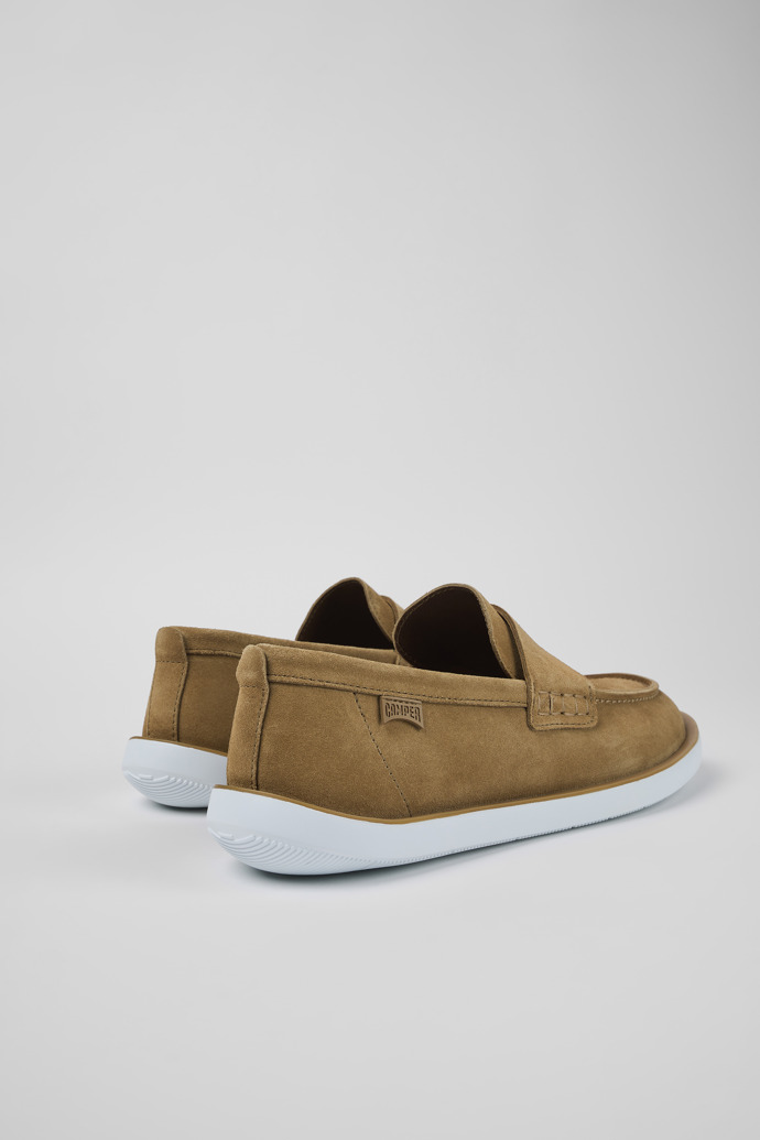 Camper Wagon - Mocasines marrones de nobuk para hombre