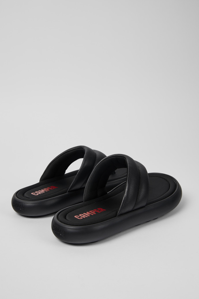 Camper Pelotas Flota - Chanclas de piel negras para mujer