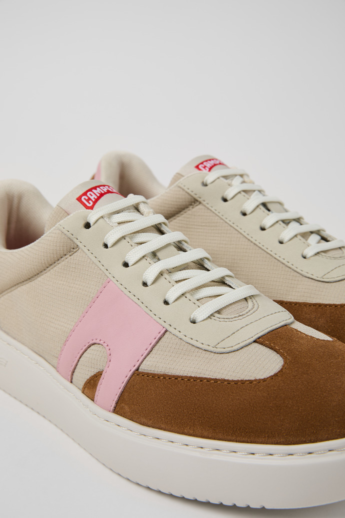 Camper Runner K21 - Zapatilla multicolor para mujer de textil y piel nobuk.