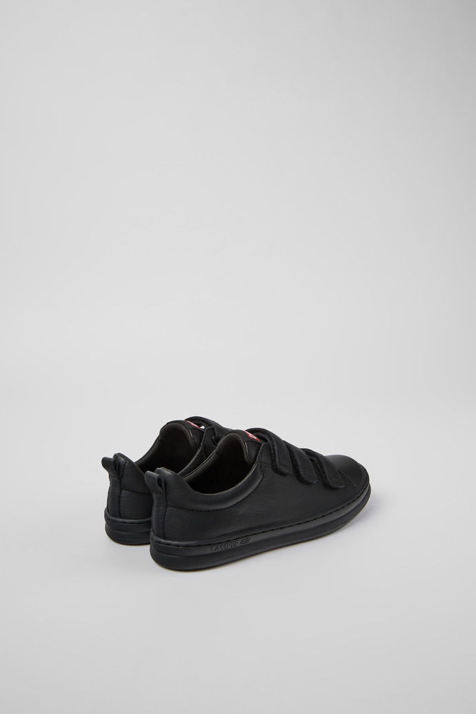 Camper Runner - Piel y textil para niños en negro