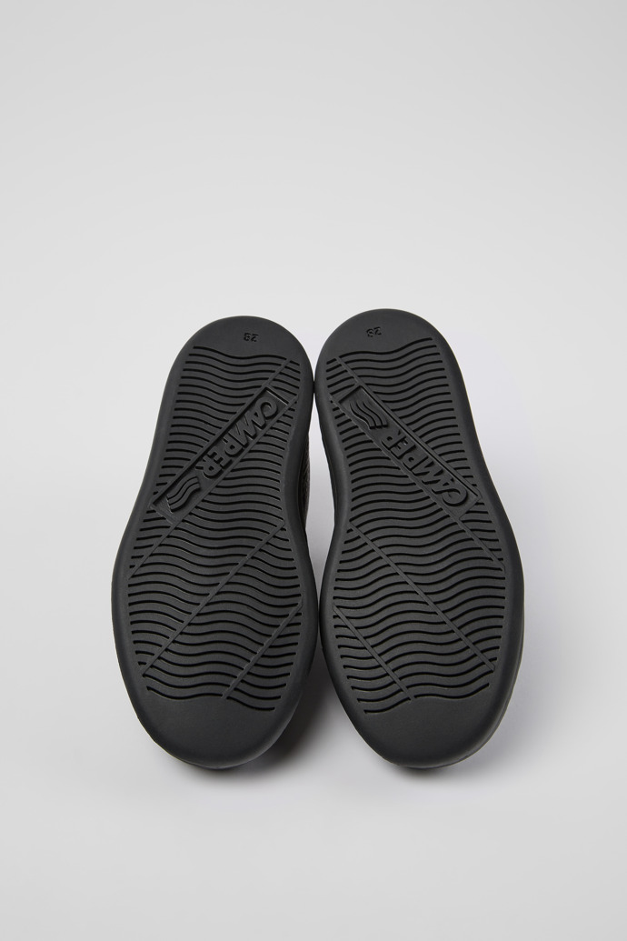 Camper Runner - Piel y textil para niños en negro