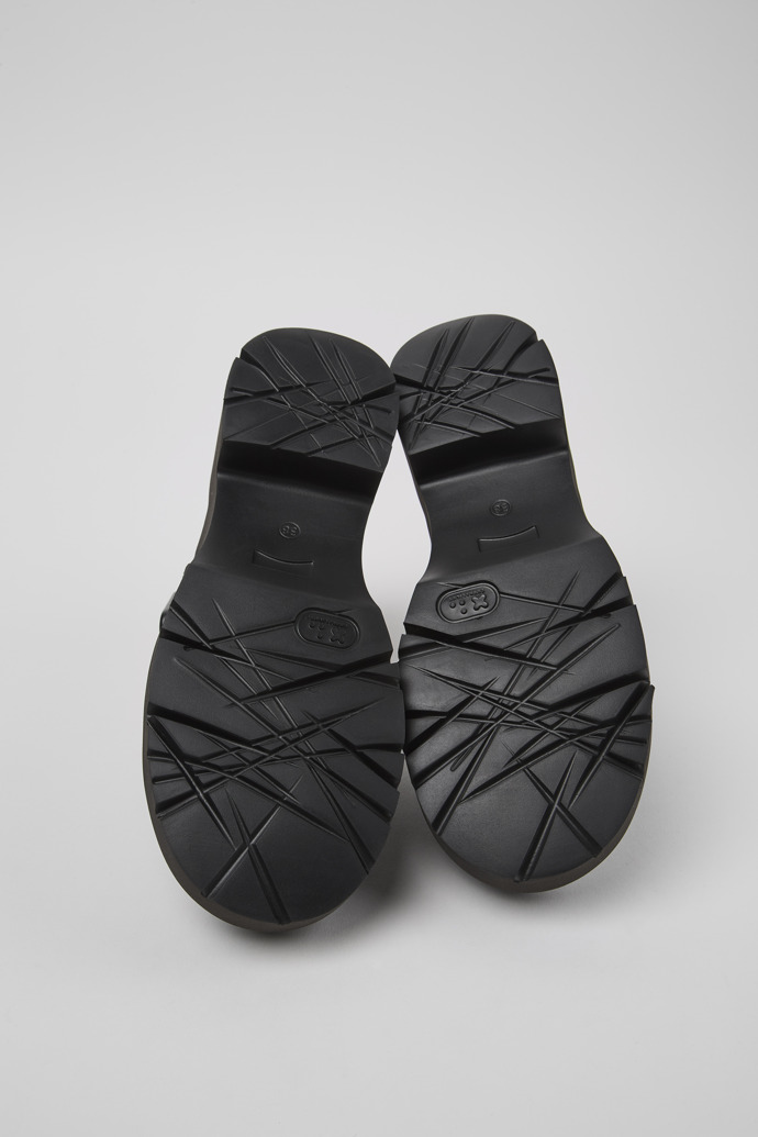 Camper Twins - Mocasines de piel negros y grises para mujer