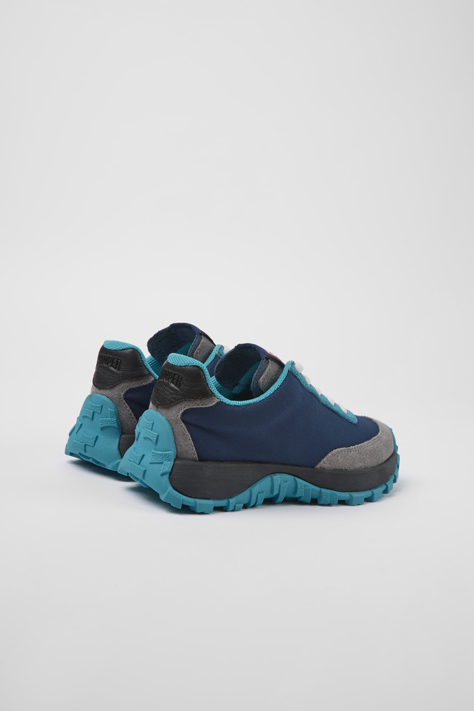 Camper Drift Trail - Zapatillas de piel y tela para niños en azul