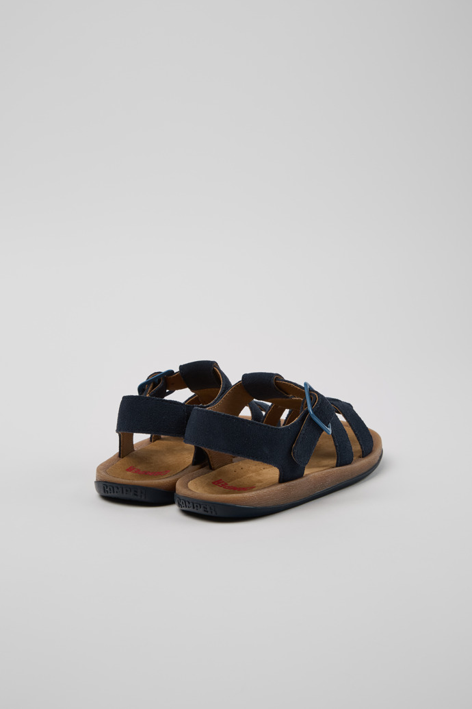 Camper Bicho - Sandalias de piel nobuk azul para niños