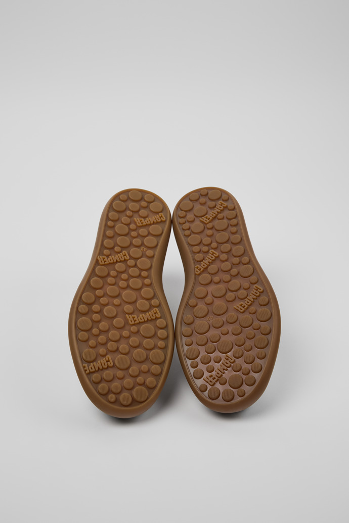 Camper Pelotas Soller - Zapatillas de piel y nobuk en gris plata para hombre.