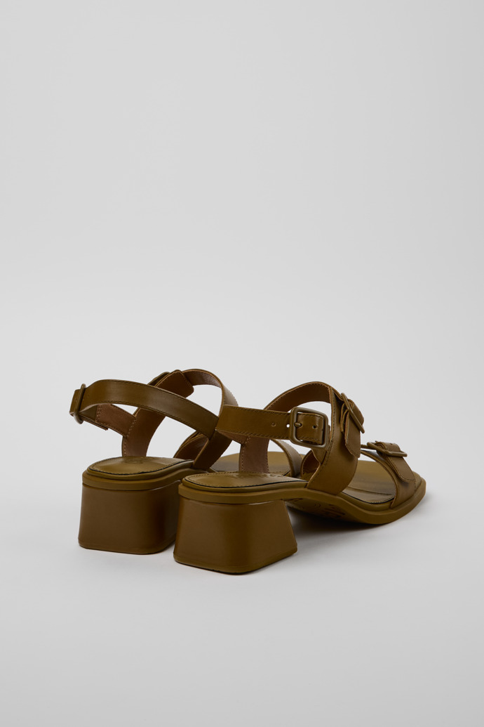 Camper Kora Sandal - Sandalias verdes de piel para mujer.