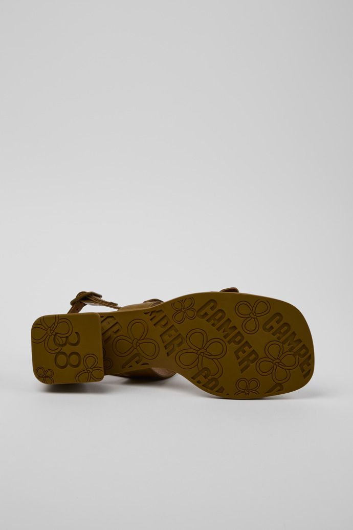 Camper Kora Sandal - Sandalias verdes de piel para mujer.