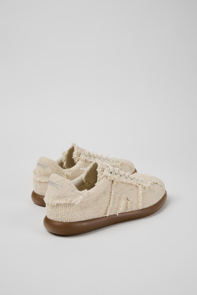 Camper Pelotas Soller - Zapatilla beige de algodón orgánico para mujer.