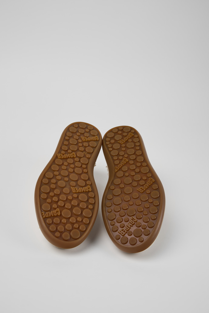 Camper Pelotas Soller - Zapatilla beige de algodón orgánico para mujer.