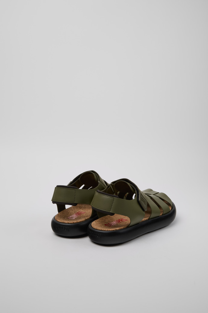 Camper Pelotas Flota - Sandalias verdes de piel para hombre.