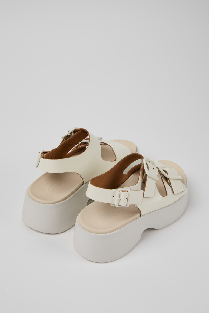 Camper Tasha - Sandalias blancas de piel para mujer.
