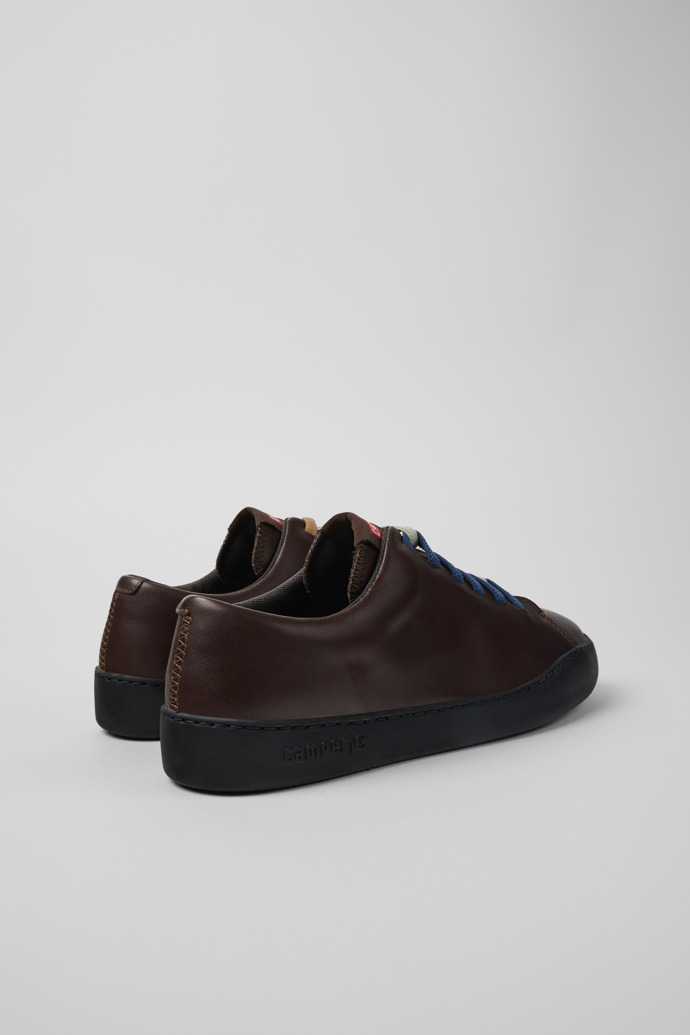 Camper Twins - Zapatillas marrones de piel para hombre.