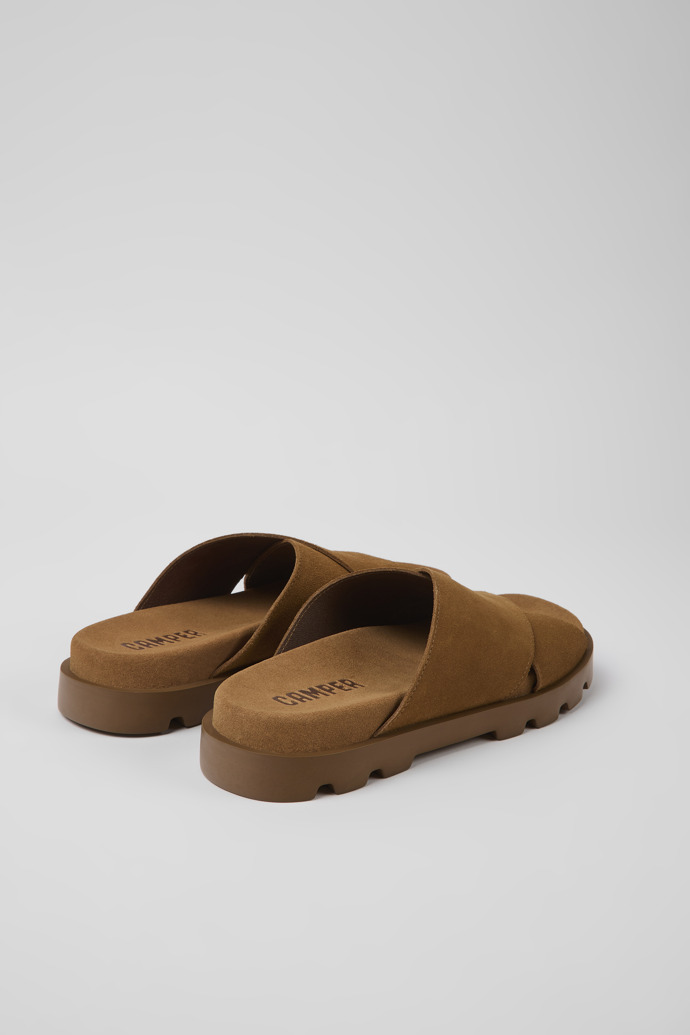 Camper Brutus Sandal - Sandalia de piel nobuk marrón para mujer