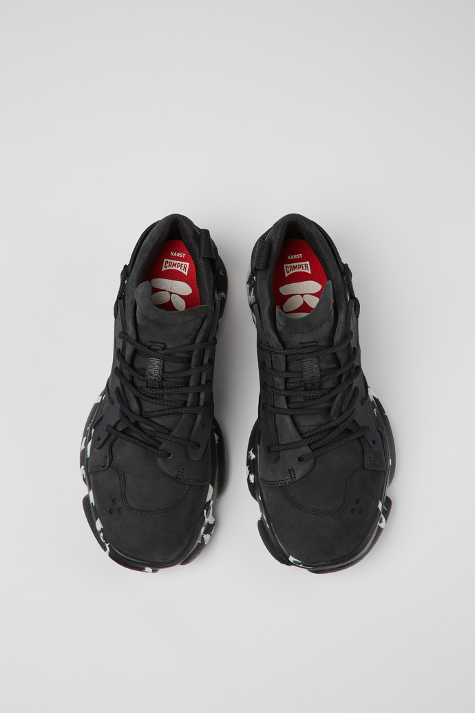 Camper Karst - Zapatillas negras para mujer de nobuk/textil