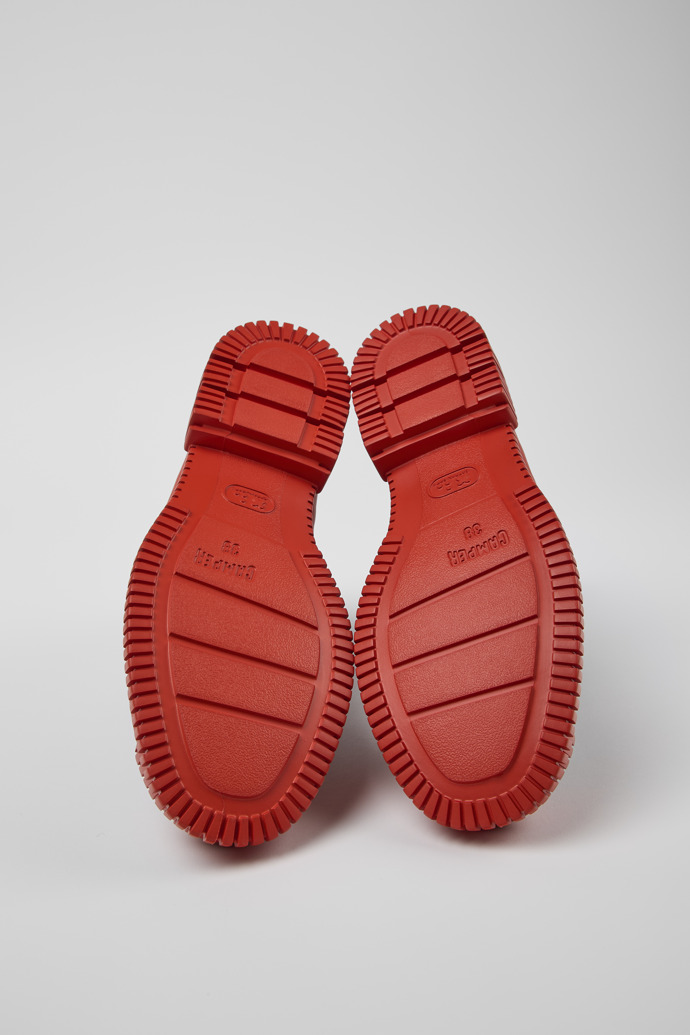 Camper Pix - Botines Chelsea de piel rojos y negros para mujer