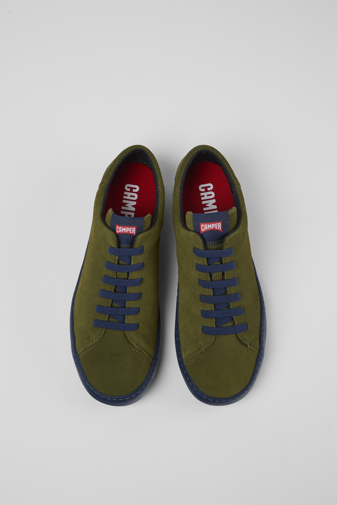 Camper Peu Touring - Zapatillas de piel nobuk verde para hombre