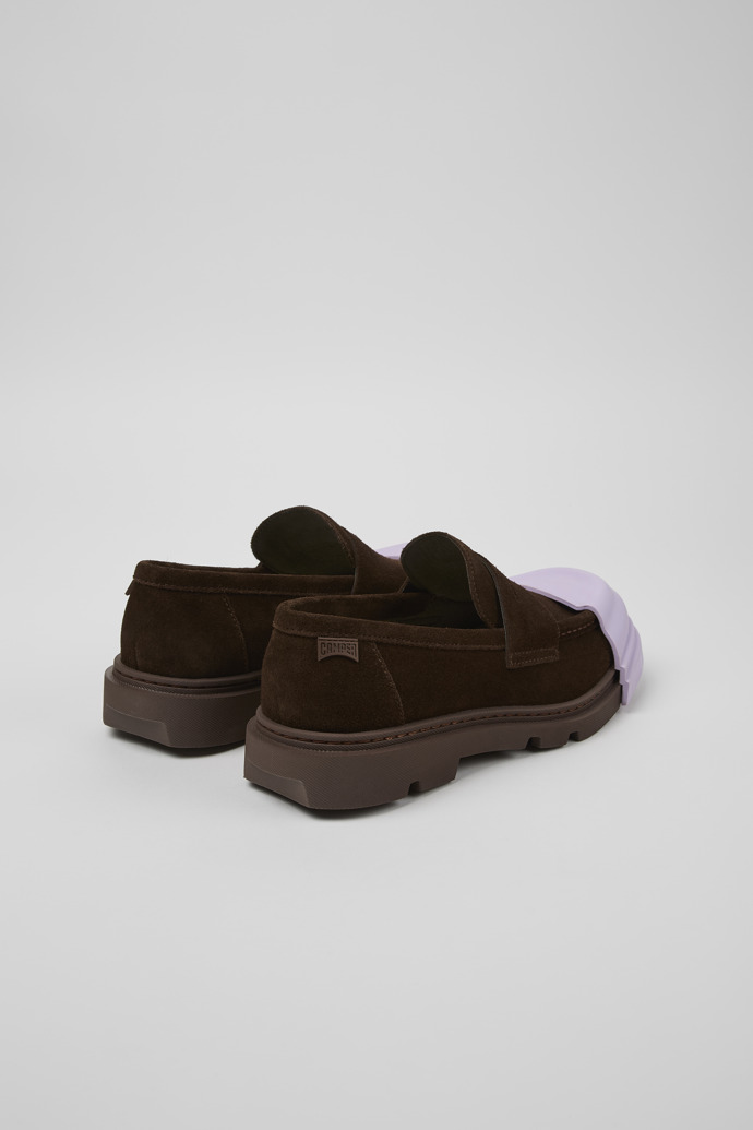 Camper Junction - Mocasines marrones para hombre de piel nobuk.